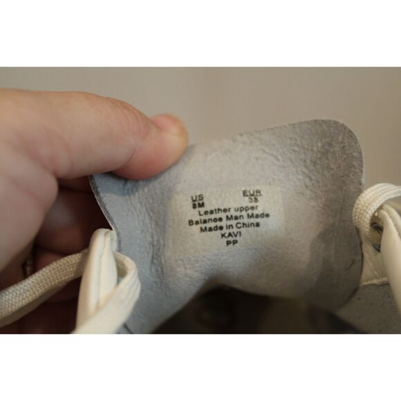 Sam Edleman kavi white white and tan accent size 8 flat sneakers - Picture 3 of 10